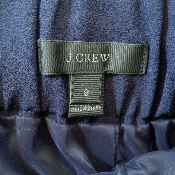 J. Crew academia navy high waist front‎ ruffle pencil skirt - Picture 6 of 9
